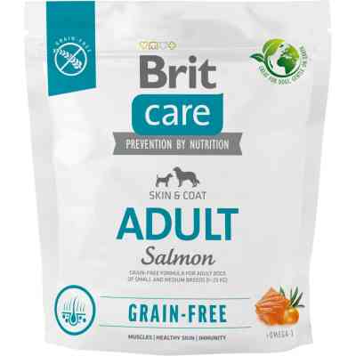 Сухий корм для собак Brit Care Dog Grain-free Adult для малих і середніх порід з лососем 1 кг (8595602558858) Вінниця