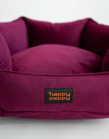 Лежак для собак і котів Happy Peppy (Хеппі Пеппі) Voyage 60 х 60 см., Бордовий Запоріжжя
