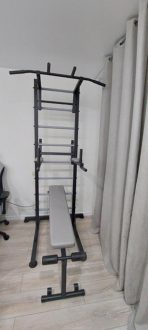 Шведская стенка для дома и спортзала тренажер для детей и взрослых спортивная металлическая турник брусья Каменское - изображение 9