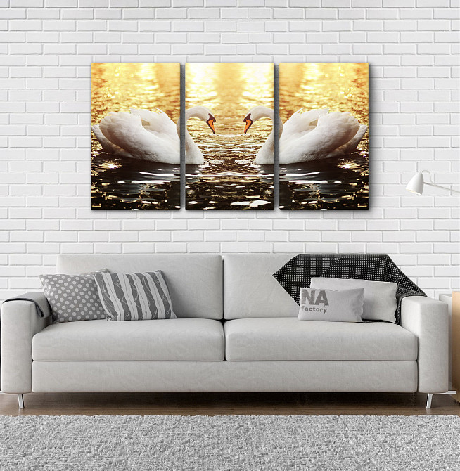 Модульна картина Природа Лебеді Аrt-121_3А Київ - фото 2