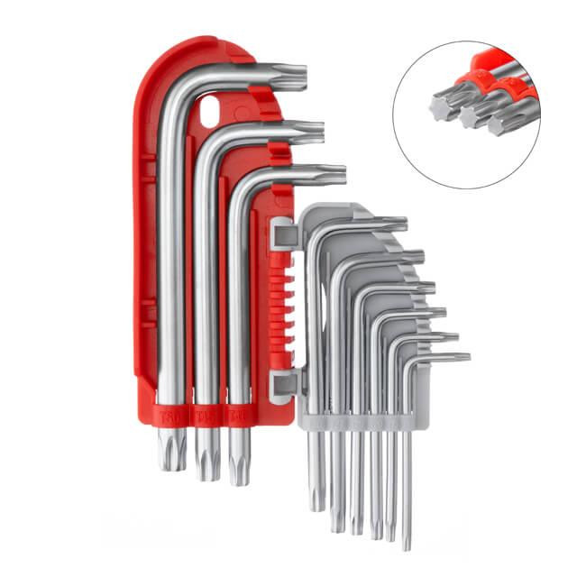 Набір ключів Г-подібних TORX, 9 шт., Т10-Т50, S2, STORM INTERTOOL HT-1821 Киев - изображение 4