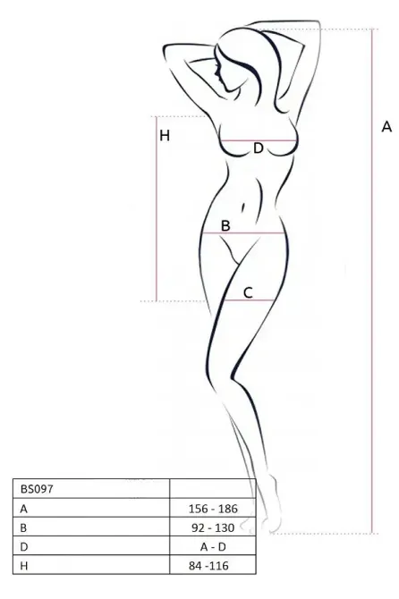 Мінісукня з вертикальним візерунком Passion BS097 One Size, black, плетіння з боків Львів - фото 5