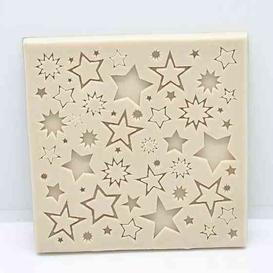 Молд силіконовий Зірочки 105 на 105 мм сірий Київ