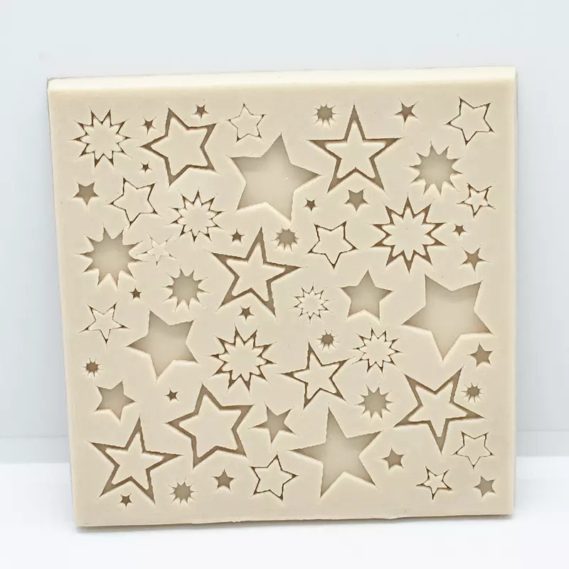 Молд силиконовый Звездочки 105 на 105 мм серый Киев - изображение 1