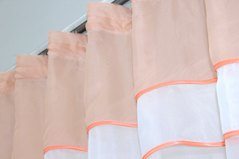 Кухонная гардина VR-Textil № 036к арка белый с персиковым 280х170 см (52-0399) Киев - изображение 4