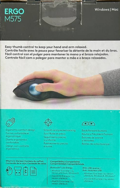 Миша комп'ютерна  Logitech Ergo M575 Bluetooth Graphite  чорного кольору Київ - фото 7