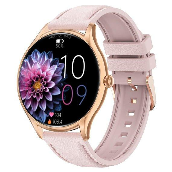 Жіночий розумний наручний годинник Smart Milano Gold Rubber 2 ремінці Вінниця - фото 9