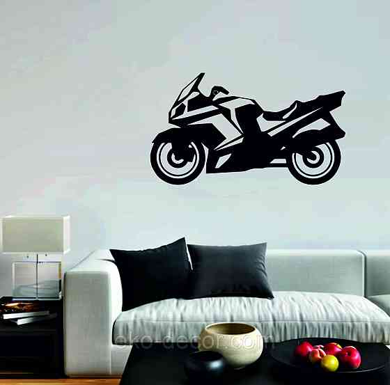 Декоративное настенное Панно «Мотоцыкл» Декор на стену 70*40 см, Черный Киев