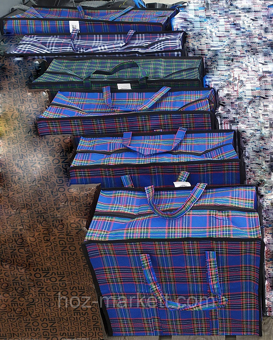 Сумка хозяйственная тканевая с молнией 50 х 55 х 35 см 6 шт упаковка Т4 Харьков - изображение 3