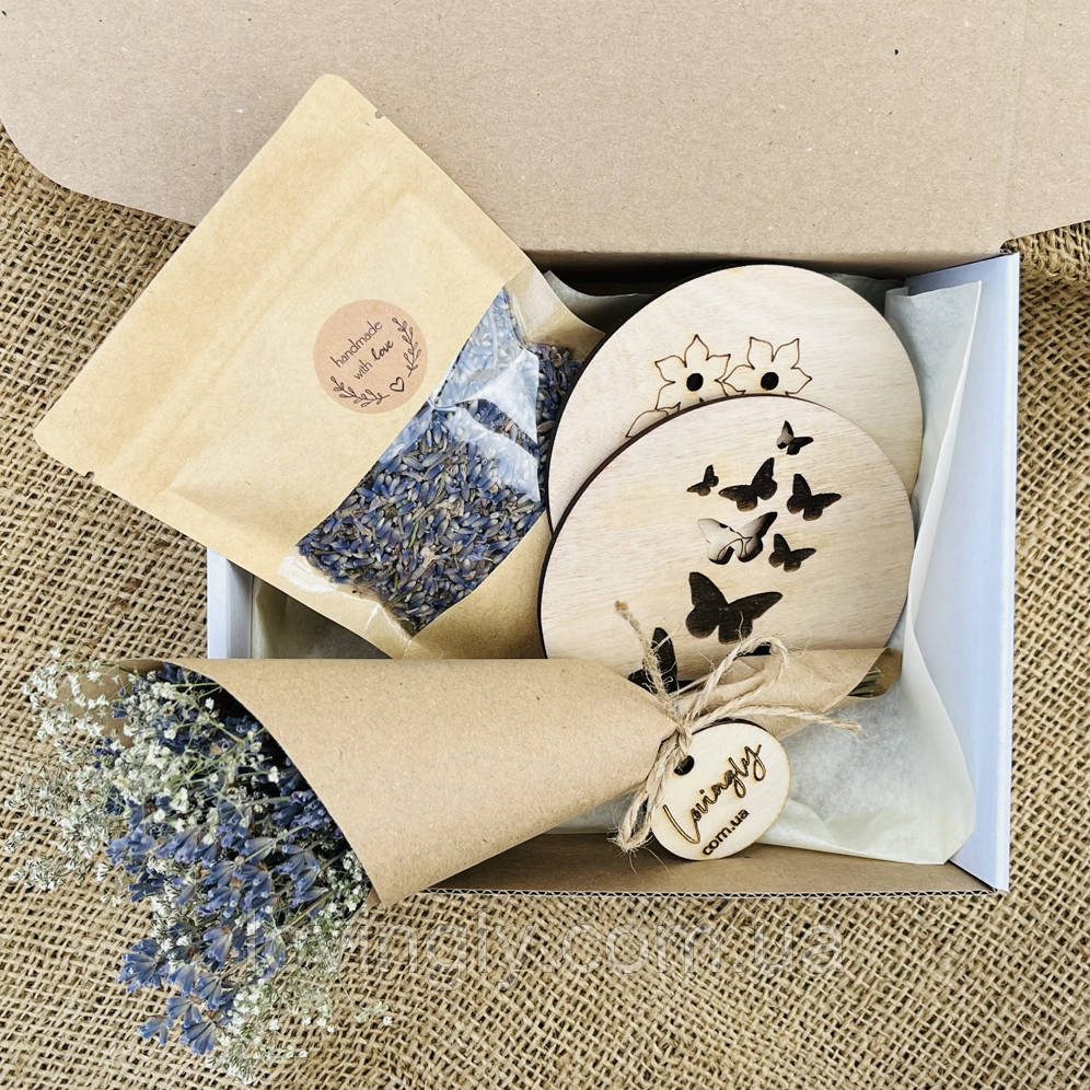Подарунковий бокс “Лаванда”  натуральний міні-набір у крафті Ірпінь - фото 3