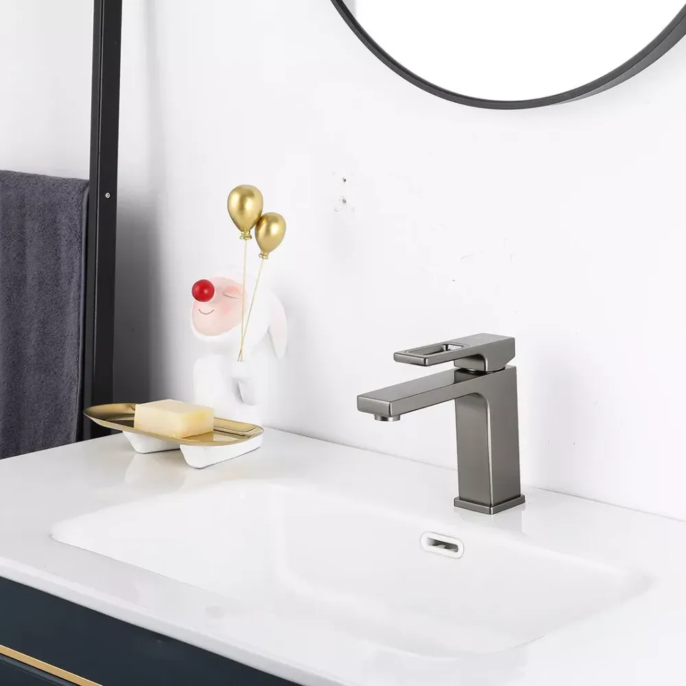 Змішувач для умивальника GAPPO G1017-9 графіт Київ - фото 2