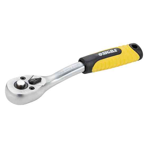 Ключ-тріскачка з вигнутою ручкою 1/4" 150 мм 72T CrV SIGMA (6050071) Київ