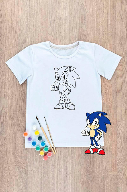 Футболка-розмальовка дитяча "Сонік" Юрма одяг Київ - фото 2