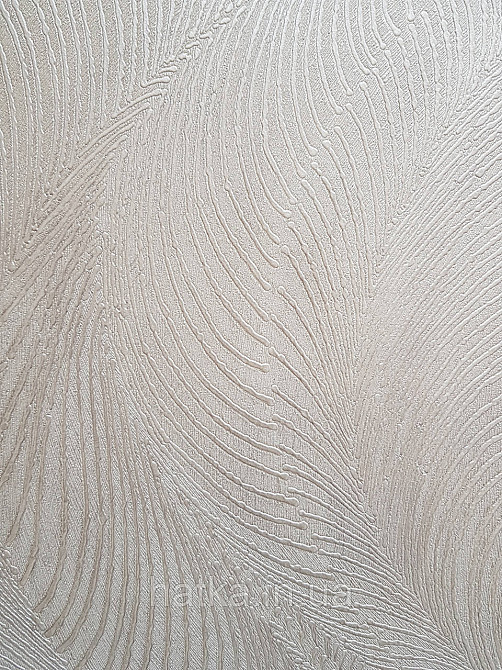 Обои виниловые на флизелиновой основе Rasch Incanto 1.06х10 абстракция волны металлик бежевые серебро 3д Киев - изображение 2