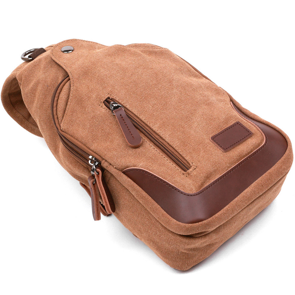 Практична чоловіча сумка через плече Vintage 20389 Коричневий Київ - фото 10