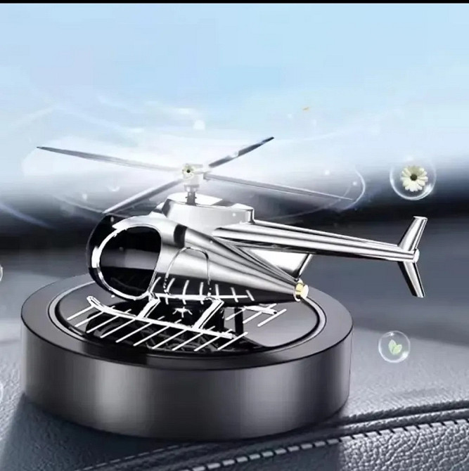 Ароматизатор у машину освіжувач повітря дифузор «Вертоліт» на сонячній батареї, колір чорний Кам'янець-Подільський - фото 3