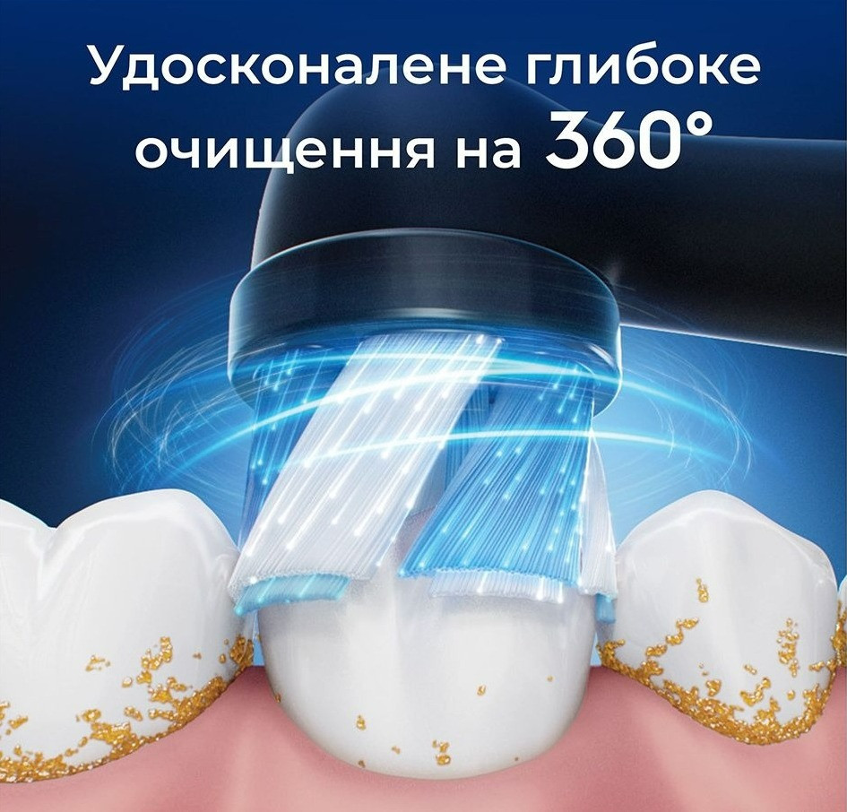 Насадка для зубної електрощітки Braun Oral-B iO RB CBF-8 Ultimate Clean Black (8 шт.) ( 20413 ) Харків - фото 8