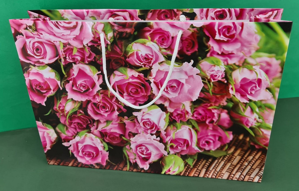 Паперовий великий горизонтальний пакет 36/22/10 (артBG-029) (12 шт.) Харків - фото 1