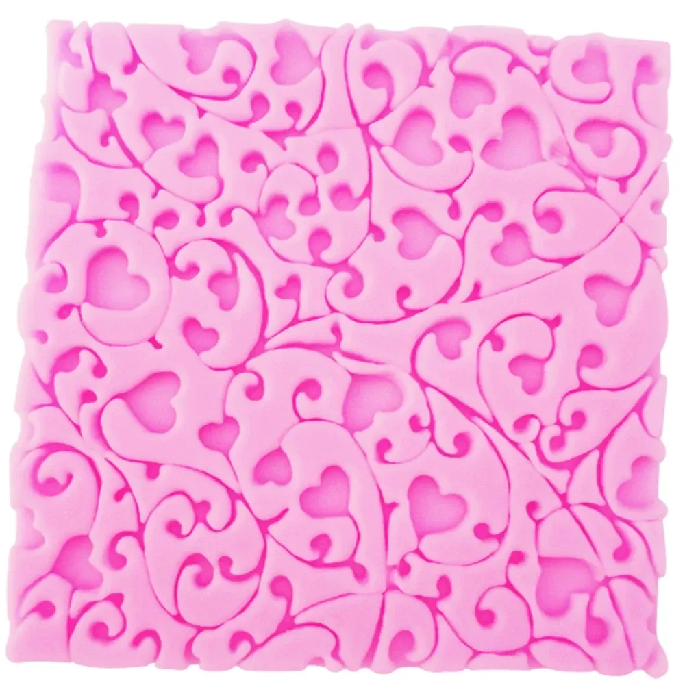 Молд силиконовый Сердечка универсальный 95 на 95 мм розовый Киев - изображение 8