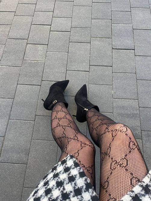 Жіночі черевики Stefaniya чорні еко-замша каблук 8см 36-40 (703-104) Коломия - фото 4