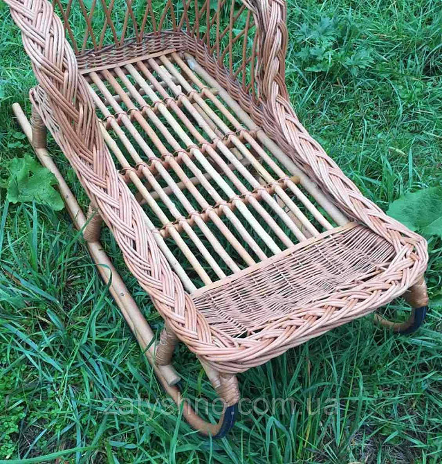 Санки из лозы плетеные| санки для  взрослых | саночки  на подарок | сани Киев - изображение 3