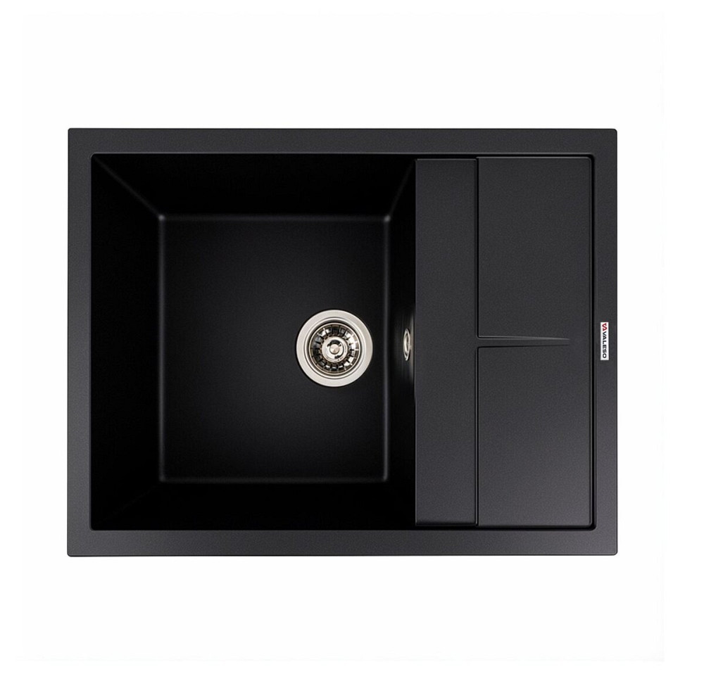 VALESO Комплект: Мийка 6550 LOTOS чорна + Змішувач BG77 чорний + Сифон 1041 Киев - изображение 2