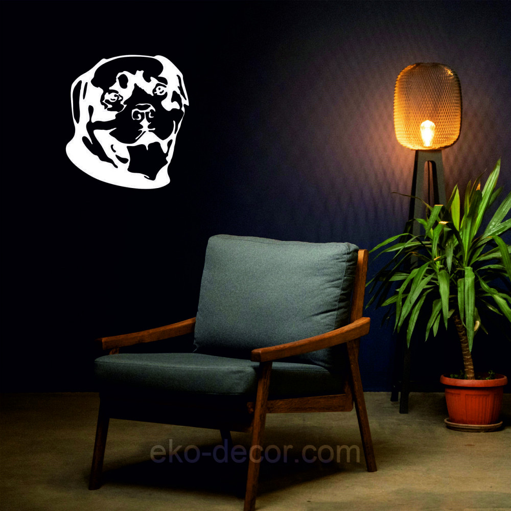 Декоративное настенное Панно «Ротвелер», Декор на стену 50*50 см, Белый Киев - изображение 5