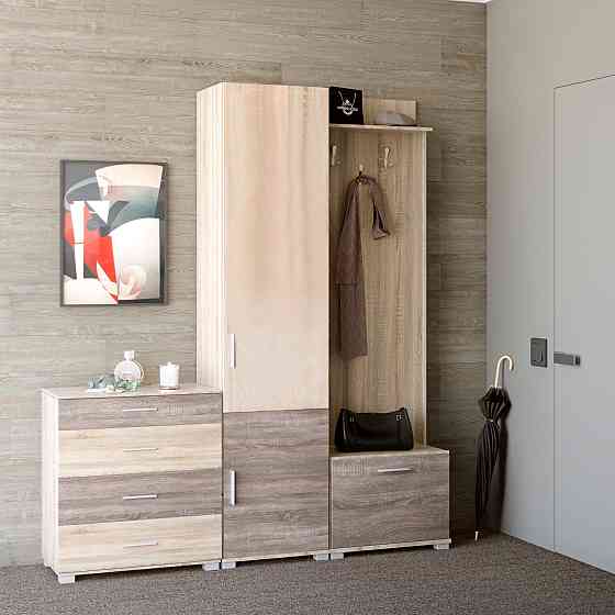 Прихожая Эверест Бриз-2 (3 элемента) сонома + трюфель (DTM-2655) Днепр