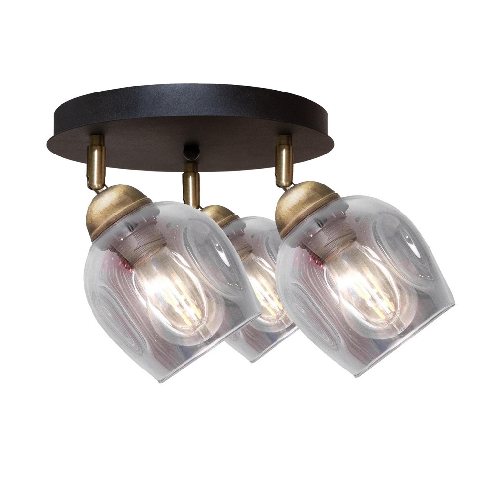 Светильник потолочный MSK Electric Enigma поворотный под три лампы на круглой основе PL 20241-3R BK Одесса - изображение 2