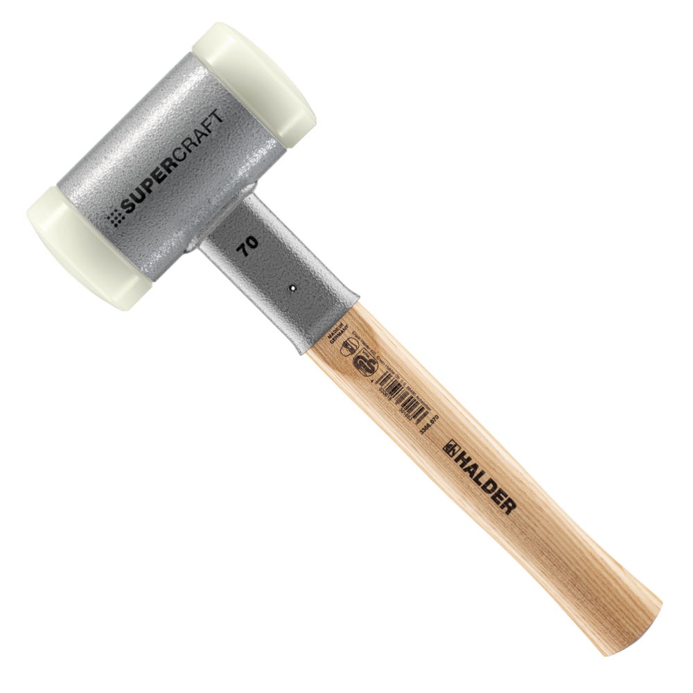 Молоток безынерционный HALDER Supercraft 3366 с деревянной ручкой, Ø=70 мм, m=2215 г, І=370 мм (3366.070) Одесса - изображение 1