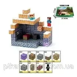 Магнітний конструктор майнкрафт 119 магнітних блоків сніговий будиночок з фігурками Dream World LZCK 036 Хмельницький