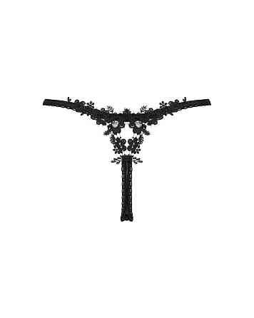 Прозорі стрінги із мереживом Obsessive Celia Noir thong M/L Sex Aura Київ