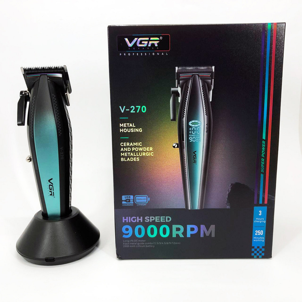Триммер для стрижки аккумуляторный профессиональный VGR, Хороший беспроводной триммер TP-84 Львов - изображение 7