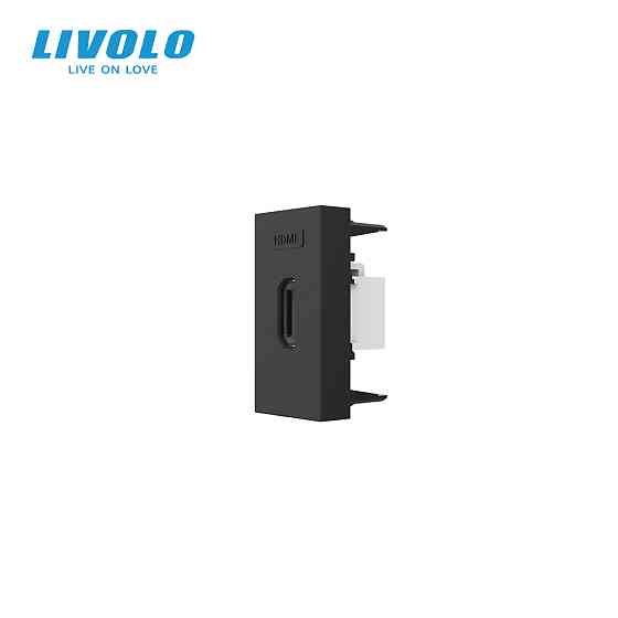 LIVOLO HDMI розетка LIVOLO 1.4, чорна, модуль 0.5 поста, для телевізора / ПК (VL-FCHD-1BP) Коломия