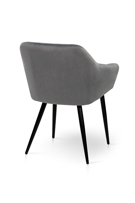 Крісло Акура HC-R17, чорний/велюр сірий Київ - фото 3