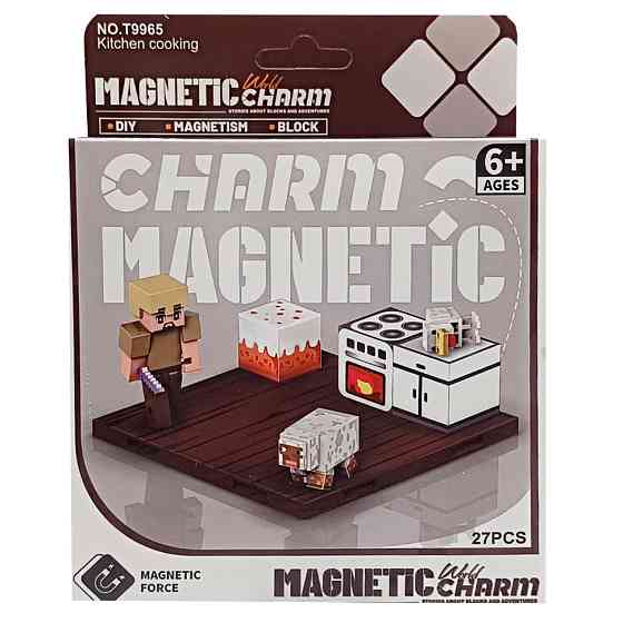 Дитячий магнітний конструктор Minecraft 9965, 27 деталей Вінниця