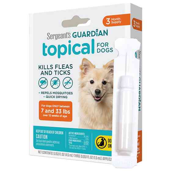 Sergeant’s Guardian Dogs СЕРЖАНТС ГАРДИАН капли от блох, клещей, комаров для собак 3.2-15кг, 1.5мл Киев