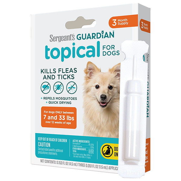 Sergeant’s Guardian Dogs СЕРЖАНТС ГАРДИАН капли от блох, клещей, комаров для собак 3.2-15кг, 1.5мл Киев - изображение 1