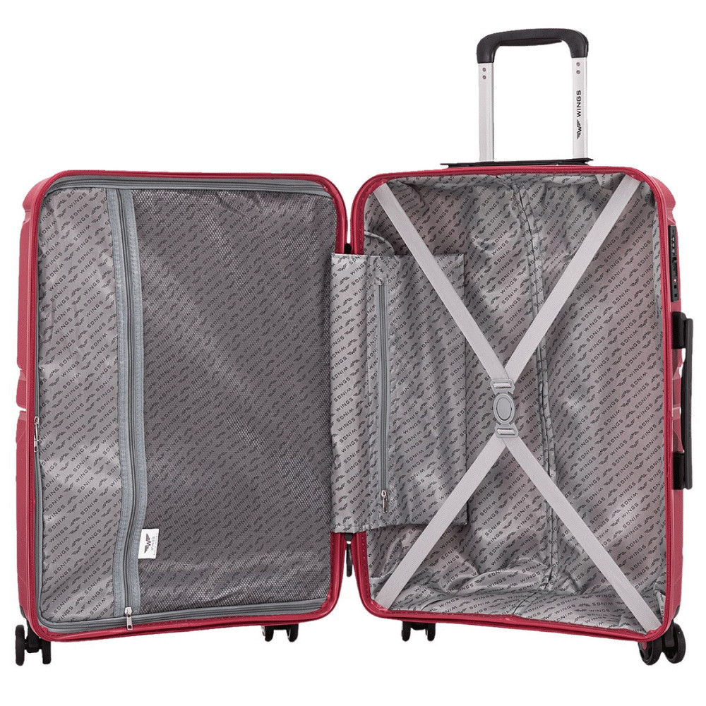Чемодан полипропиленовый WINGS PHX01 средний 65 см красный Киев - изображение 10