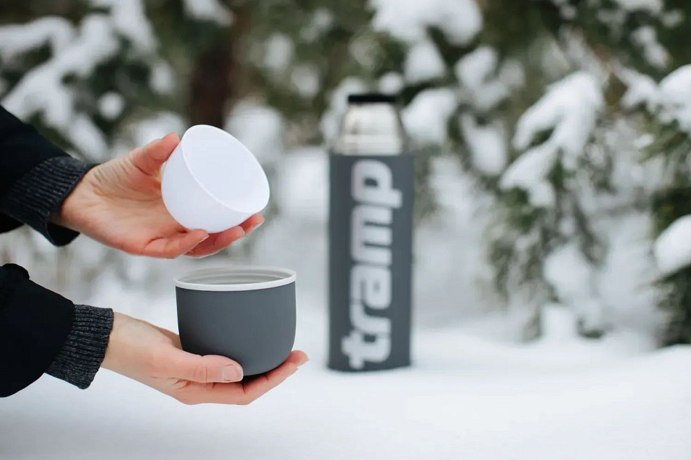 Термос TRAMP Soft Touch 1л Серый Київ - фото 8