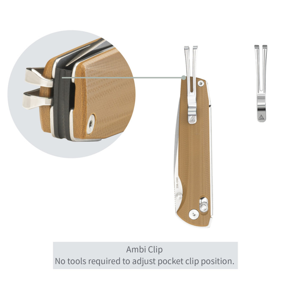 Ніж складаний SRM Terrier 258L-GW2, коричневий Киев - изображение 14