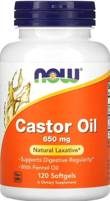 Касторова олія Now Foods Castor Oil 650 мг 120 гел капс Київ - фото 1