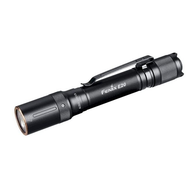 Ручной мини фонарик Fenix E20 V2.0 360лм 2хАА (Черный) Винница - изображение 1