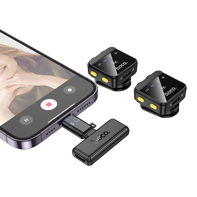 Беспроводной микрофон HOCO L17 с магнитным креплением Киев - изображение 1