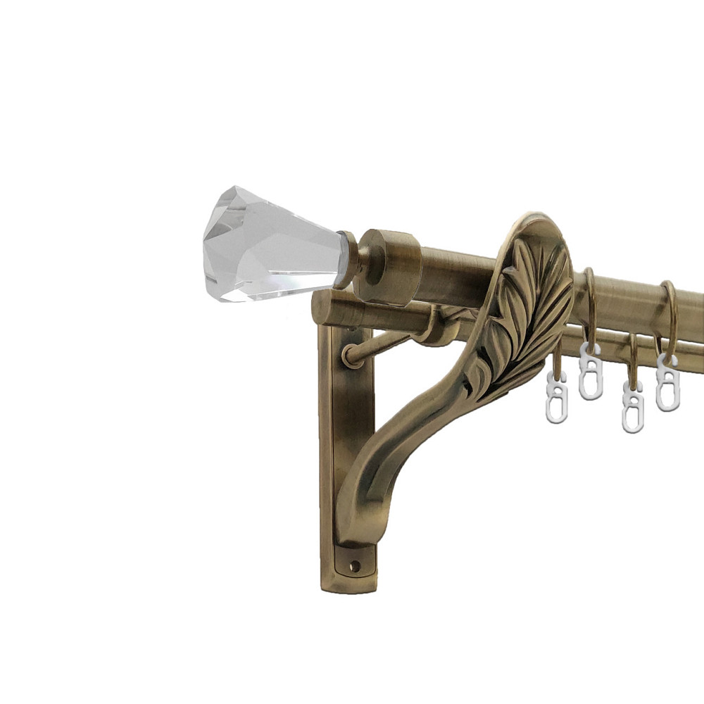 Карниз Orvit Лучетта металевий дворядний ретро Антик 25\19 мм 200 см (4301687) Львів - фото 1