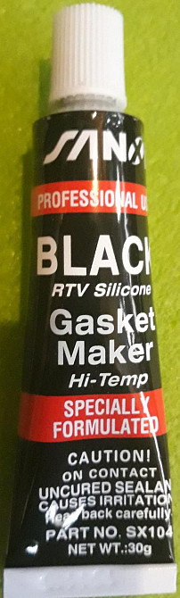 Силиконовый герметик (жидкая прокладка) SANOI (полный аналог ABRO) 25 грамм (носик в комплекте) (ЧЁРНЫЙ) Павлоград - изображение 1