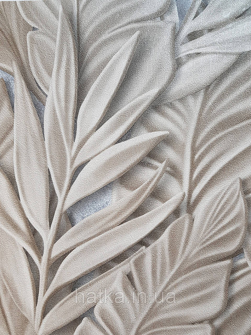 Шпалери метрові вінілові на флізеліні Sintra Vila листя гілки коричневі на сірому 533420 Київ - фото 2