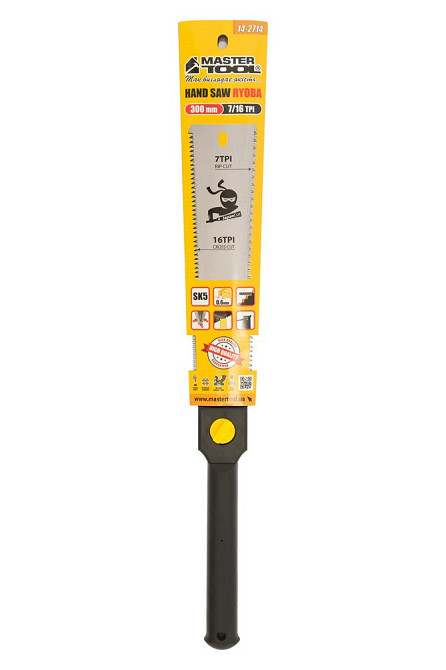 Ножівка столярна MASTERTOOL 7TPI/16TPI JAPAN CUT RYOBA 300 мм загартований зуб 3-D заточування 14-2714 Рівне - фото 19