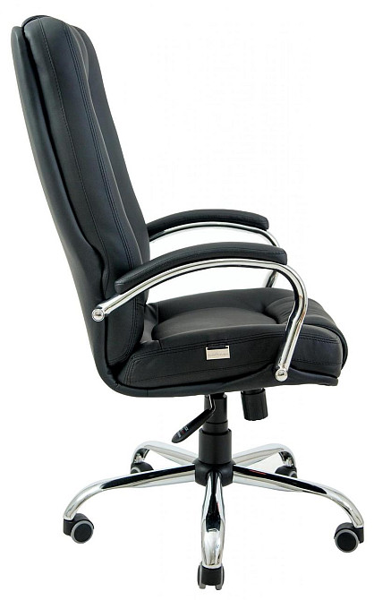Офісне Крісло Керівника Richman Alberto Шкіра Комбо Lux Хром М3 MultiBlock Підлокітник Труба Чорний Дніпро - фото 3
