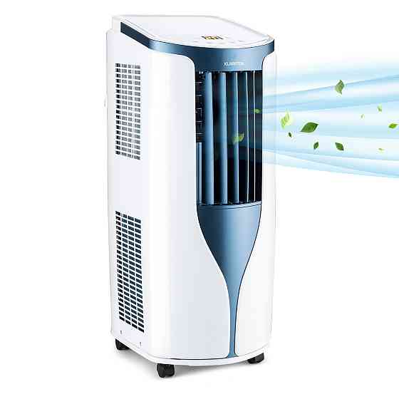 Новый мобильный кондиционер Breeze 9 4-в-1 9000 БТЕ / 2,6 кВт EEK A Напольные ролики Таймер Белый / Синий Ровно